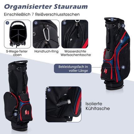 Ensemble de 11 clubs de golf pour homme, droitier, avec housse de pluie