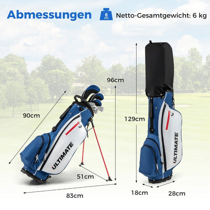 Komplettes 9-teiliges Golfschläger-Set für Herren mit Tasche