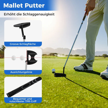 Komplettes 9-teiliges Golfschläger-Set für Herren mit Tasche