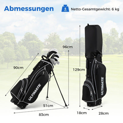 Golfschläger-Komplettset für Herren, 10-teilig, Rechtshänder