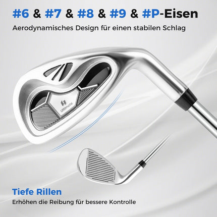 Golfschläger-Komplettset für Herren, 10-teilig, Rechtshänder