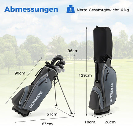 Komplettes Golfschläger-Set für Herren, 10-teilig, Rechtshänder
