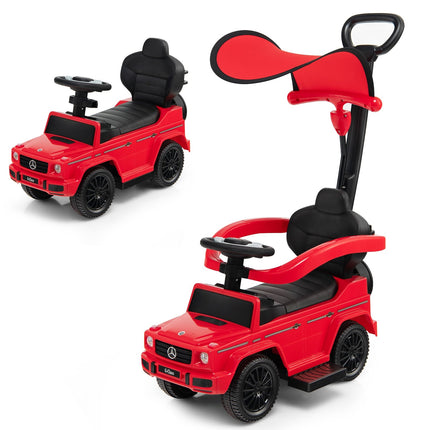 Voiture électrique Mercedes-Benz pour enfants avec pare-soleil, rouge