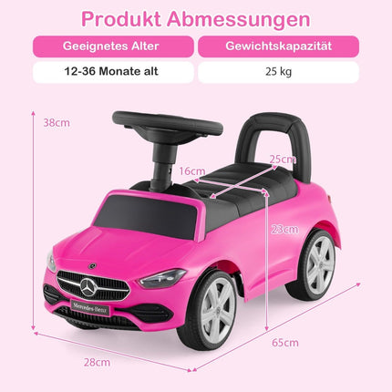 Mercedes-Benz Elektro-Kinderauto mit Lenkrad & Stauraum