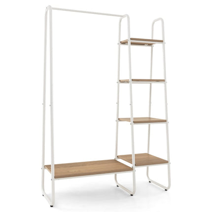 Portant à vêtements en métal à 4 étagères - Organisateur de garde-robe portable