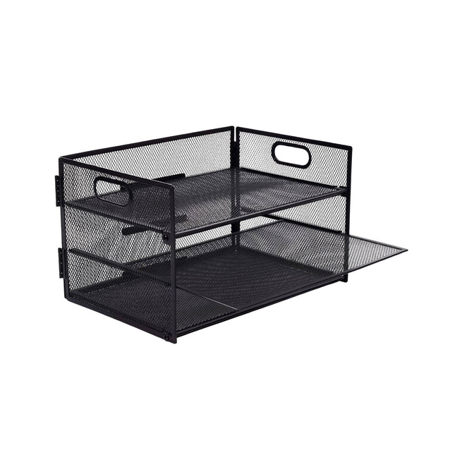Organiseur de documents en métal, 3 sections, empilable