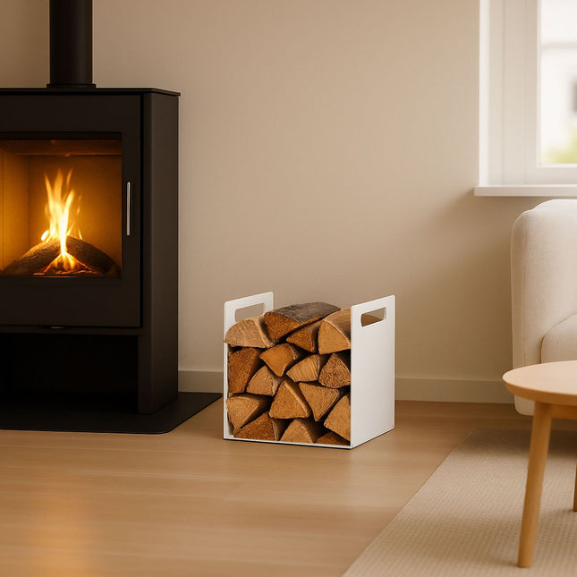 Metall-Kaminholzregal – Innenholzhalter für Kamin