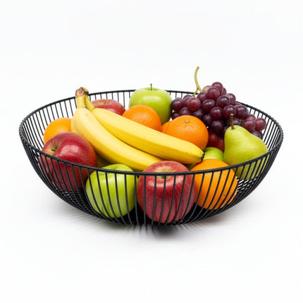 Coupe à fruits en métal, grand modèle à treillis, maille ajourée