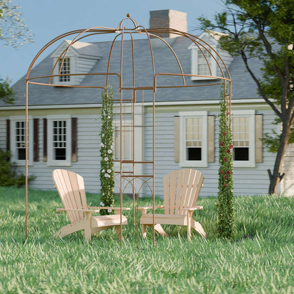 Tonnelle de jardin en métal - Forme cage à oiseaux, Gazebo autoportant