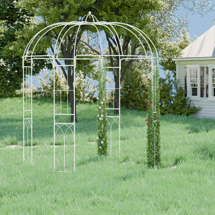 Tonnelle de jardin en métal - Forme cage à oiseaux, Gazebo autoportant