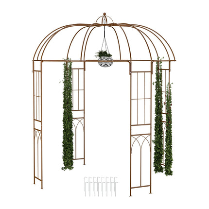 Tonnelle de jardin en métal - Forme cage à oiseaux, Gazebo autoportant