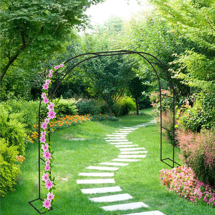 Tonnelle de jardin en métal avec support - Support pour rosiers grimpants