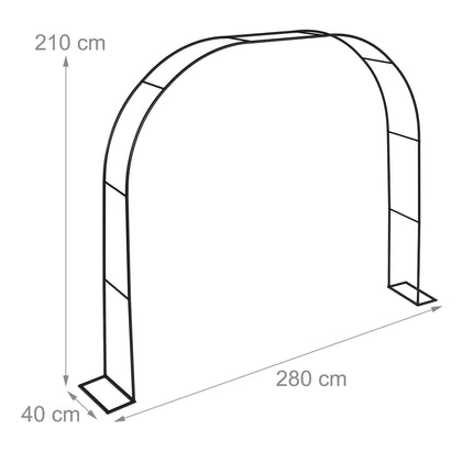 Tonnelle de jardin en métal avec support - Support pour rosiers grimpants
