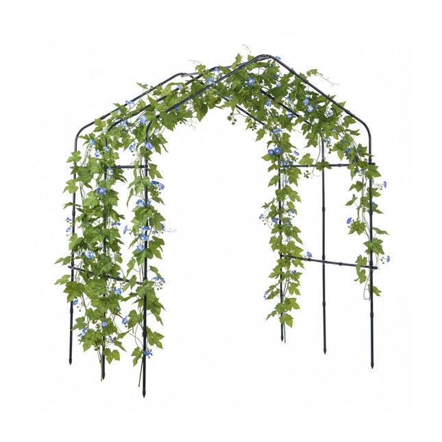 Arche de jardin en métal avec treillis pour plantes grimpantes