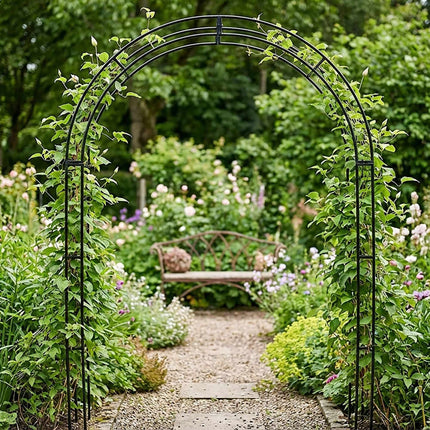 Arche de jardin en métal avec support pour plantes grimpantes