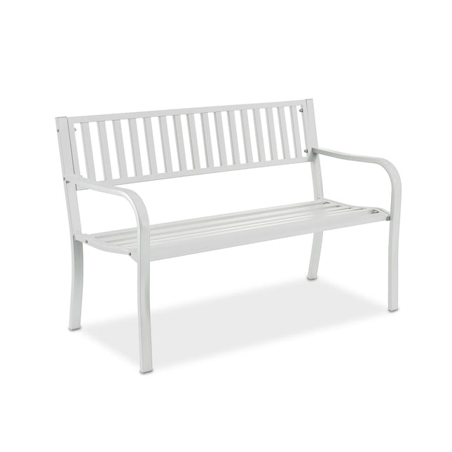Banc de jardin en métal - Siège décoratif d'extérieur