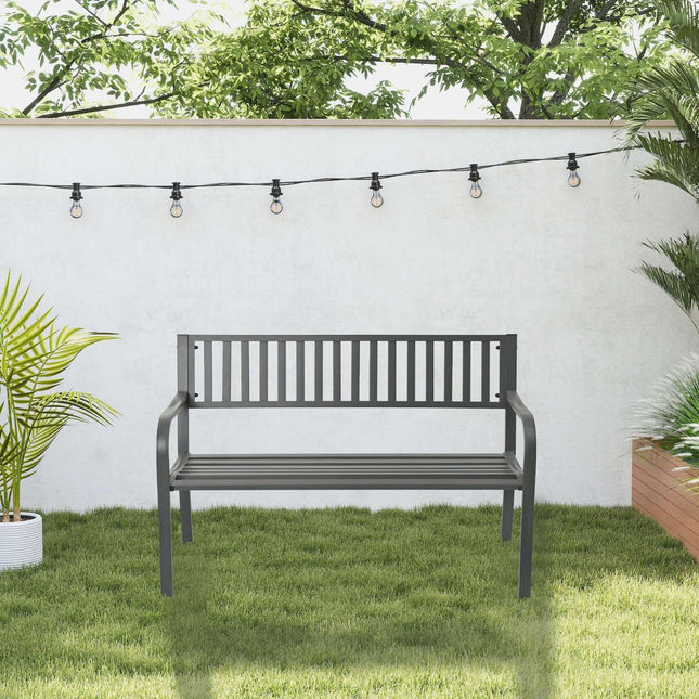 Metall-Gartenbank – Dekorative Sitzgelegenheit für draußen