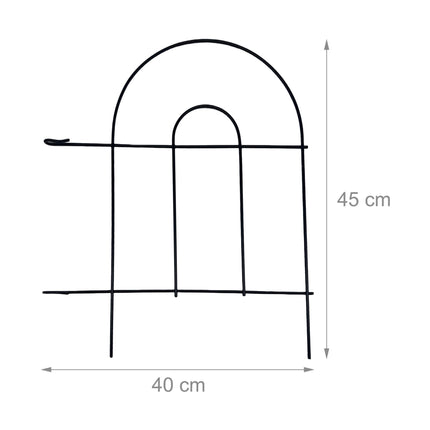 Beeteinfassung aus Metall, 6-teilig, klassisches Bogendesign