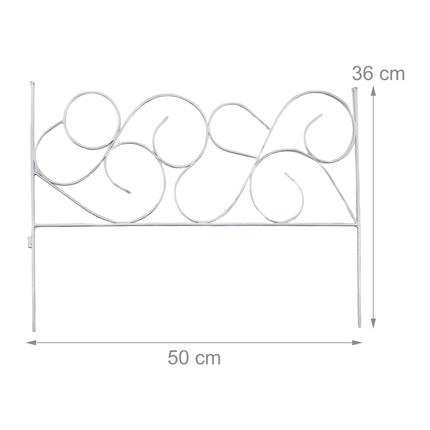 Bordure de jardin en métal, ensemble de 8 pièces, style Art nouveau