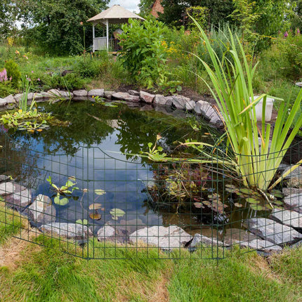 Gartenzaun Metall, 5 Paneele, dekoratives Design
