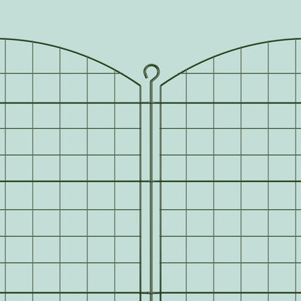 Clôture de jardin en métal avec arche décorative