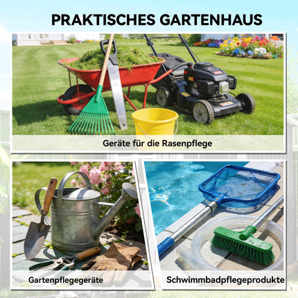Metall-Gartenschuppen 1,37m², abschließbar mit Belüftung