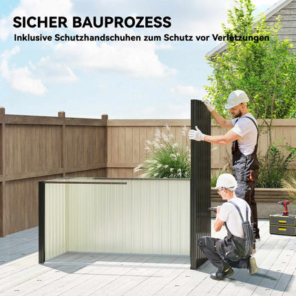 Metall-Gartenschuppen 1,37m², abschließbar mit Belüftung