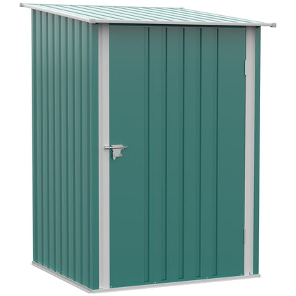 Abri de jardin en métal avec toit incliné et porte verrouillable, 100 x 103 x 160 cm