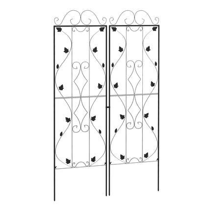 Ensemble de treillis de jardin en métal, lot de 2, acier antirouille
