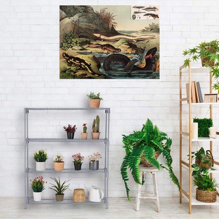 Étagère à plantes en métal avec 4 étagères pour usage intérieur