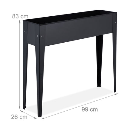 Hochbeet aus Metall in Schwarz
