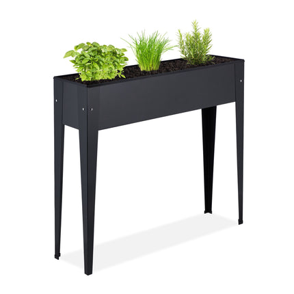 Hochbeet aus Metall in Schwarz