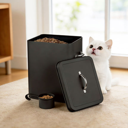 Boîte de rangement en métal avec couvercle, capacité de 6 L