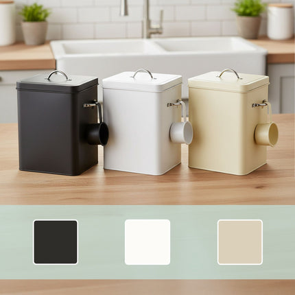 Boîte de rangement en métal avec couvercle, capacité de 6 L