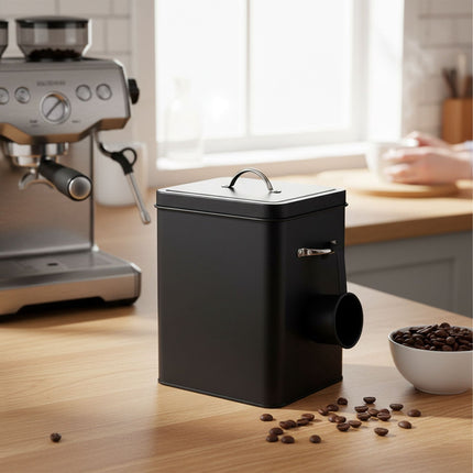Boîte de rangement en métal avec couvercle, capacité de 6 L
