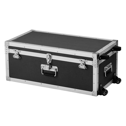 Metal Storage Trunks Set of 2 with Locks, Wheeled