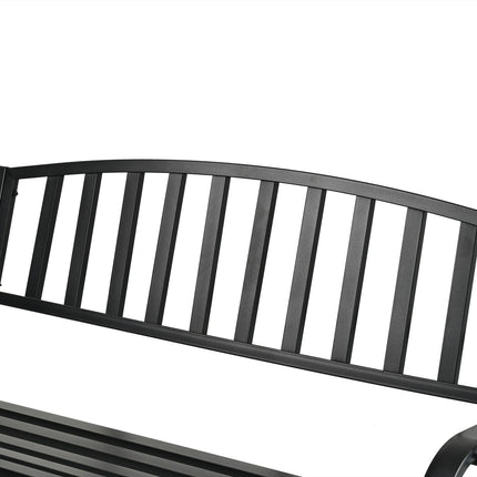 Banc suspendu en métal pour 2 personnes - Accoudoirs, assise incurvée