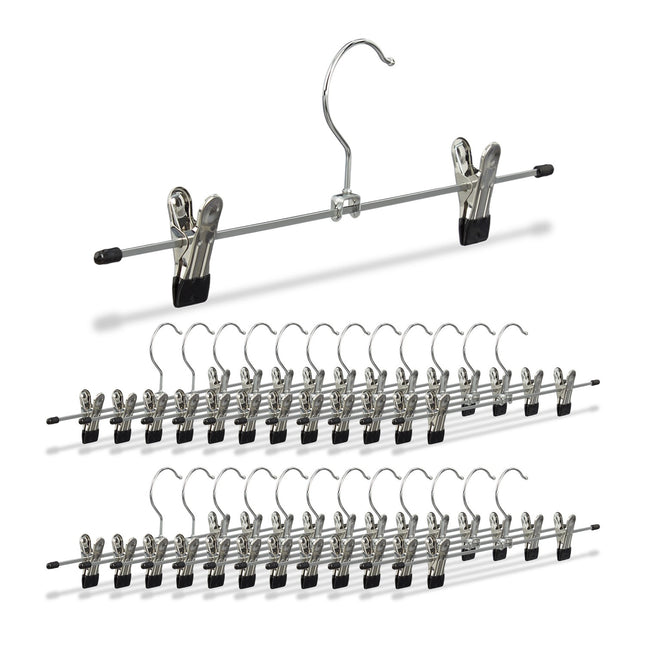 Metall-Hosenbügel, 25er-Pack, verstellbare Clips