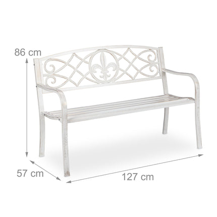Banc de jardin en métal