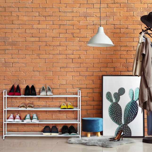 Étagère à chaussures en métal pour 16 paires de chaussures