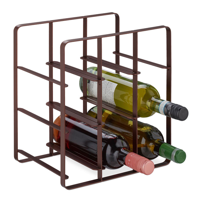 Casier à vin en métal pour 9 bouteilles