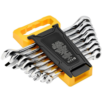 Metric Ratcheting Combination Wrench Set, 8-Piece 8-19mm