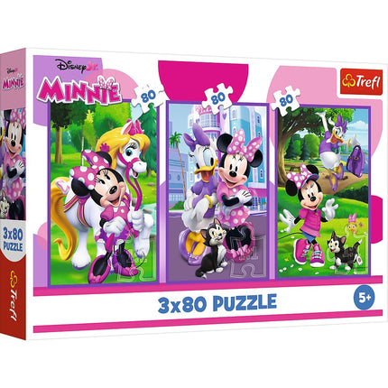 Micky Maus Puzzle Set, 3 Packungen à 80 Teile