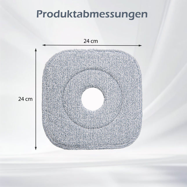 Lot de 6 lingettes de nettoyage en microfibre, 24,5 x 24,5 cm, grises