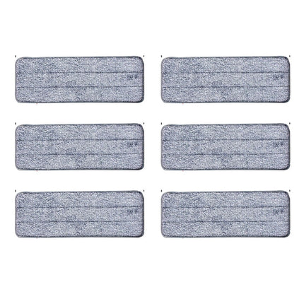 Lot de 6 lingettes de rechange en microfibre pour balai, lavables, 35,5 x 11 cm