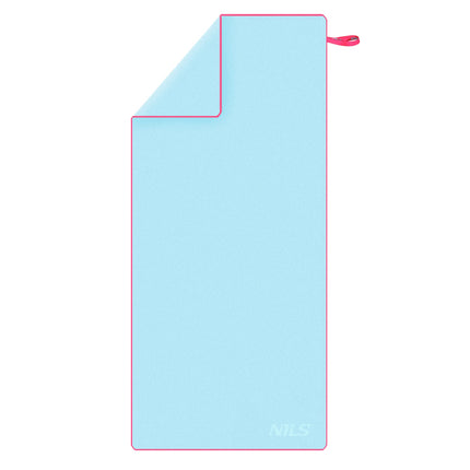 Serviette en microfibre, bleu-rose, 200 x 90 cm