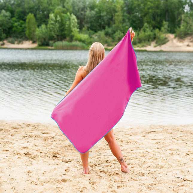 Mikrofaser-Handtuch Rosa-Blau 140x70 cm