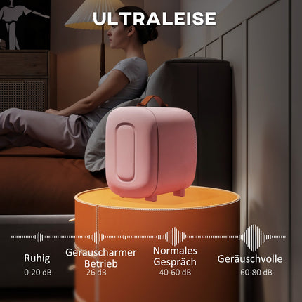 Mini-Schönheitskühlschrank – 4 l, Rosa, Aufbewahrung für Hautpflege & Make-up