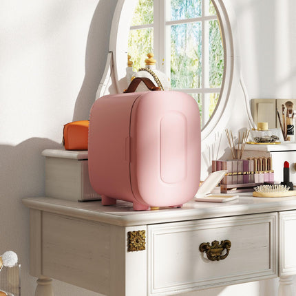 Mini-Schönheitskühlschrank – 4 l, Rosa, Aufbewahrung für Hautpflege & Make-up