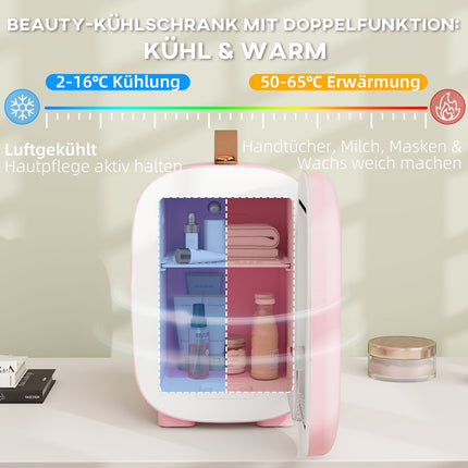 Mini-Schönheitskühlschrank – 4 l, Rosa, Aufbewahrung für Hautpflege & Make-up